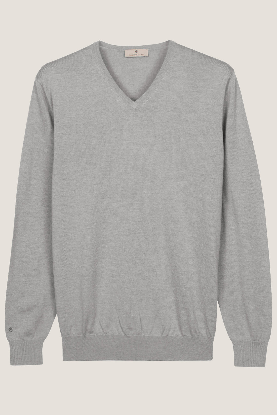 Merino V-neck Pullover - Grijs