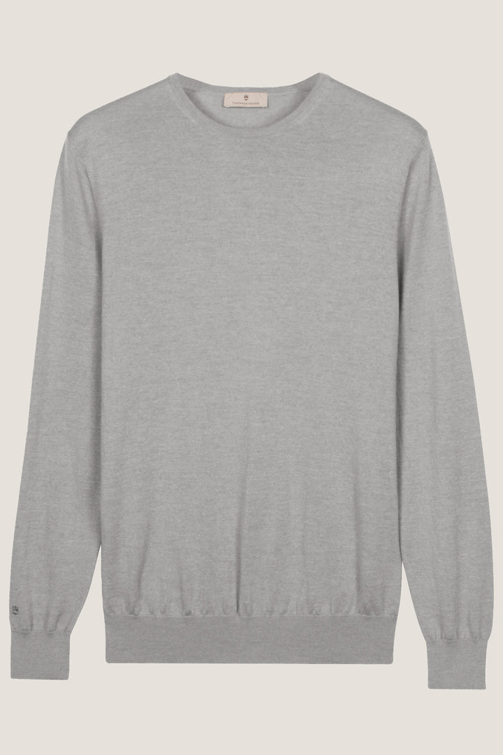 Merino Crew Neck Pullover - Grijs