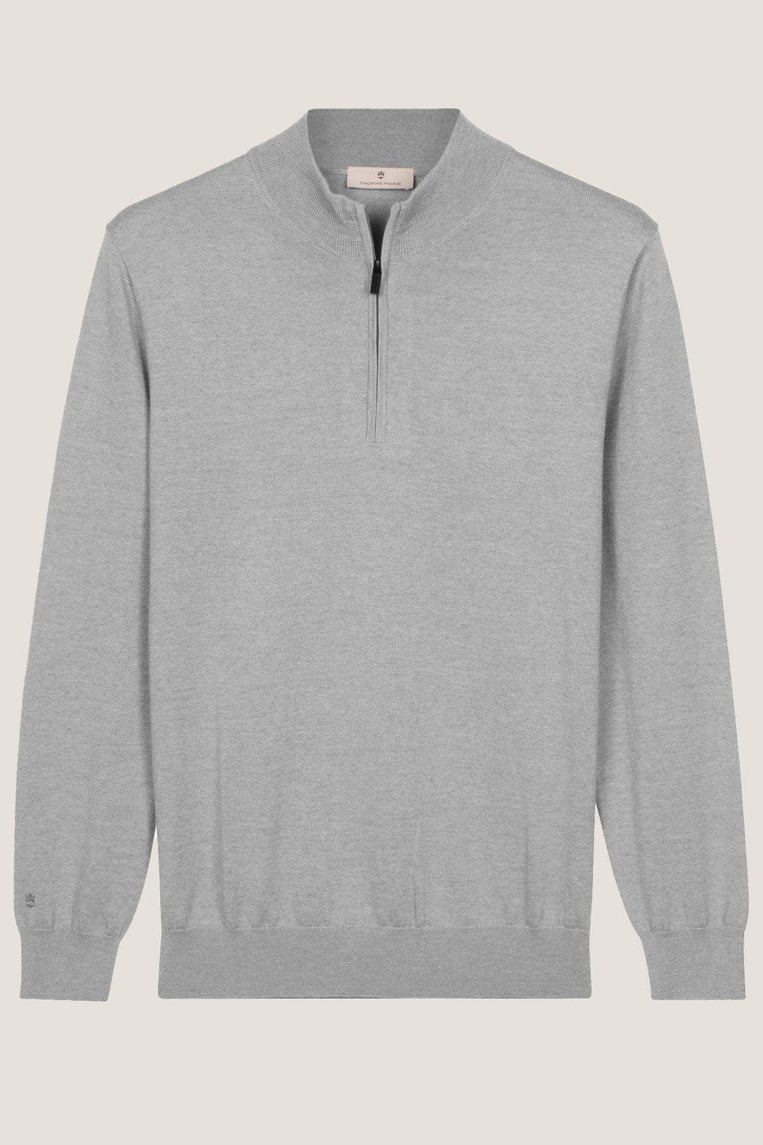 Merino Half Zip Pullover - Grijs