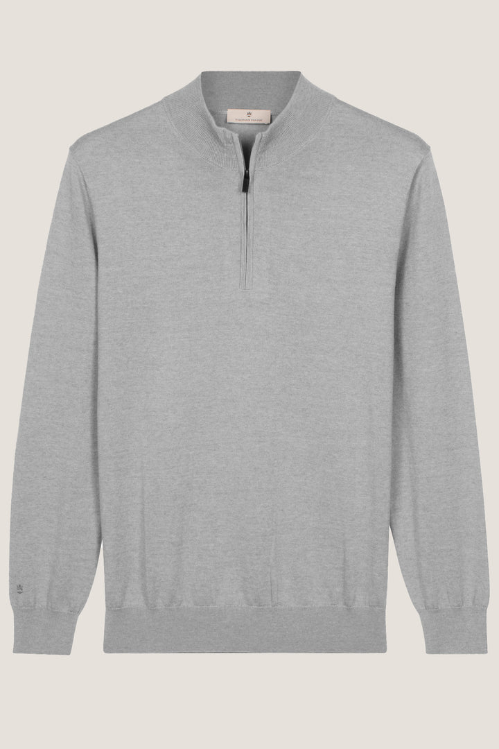 Merino Half Zip Pullover - Grijs