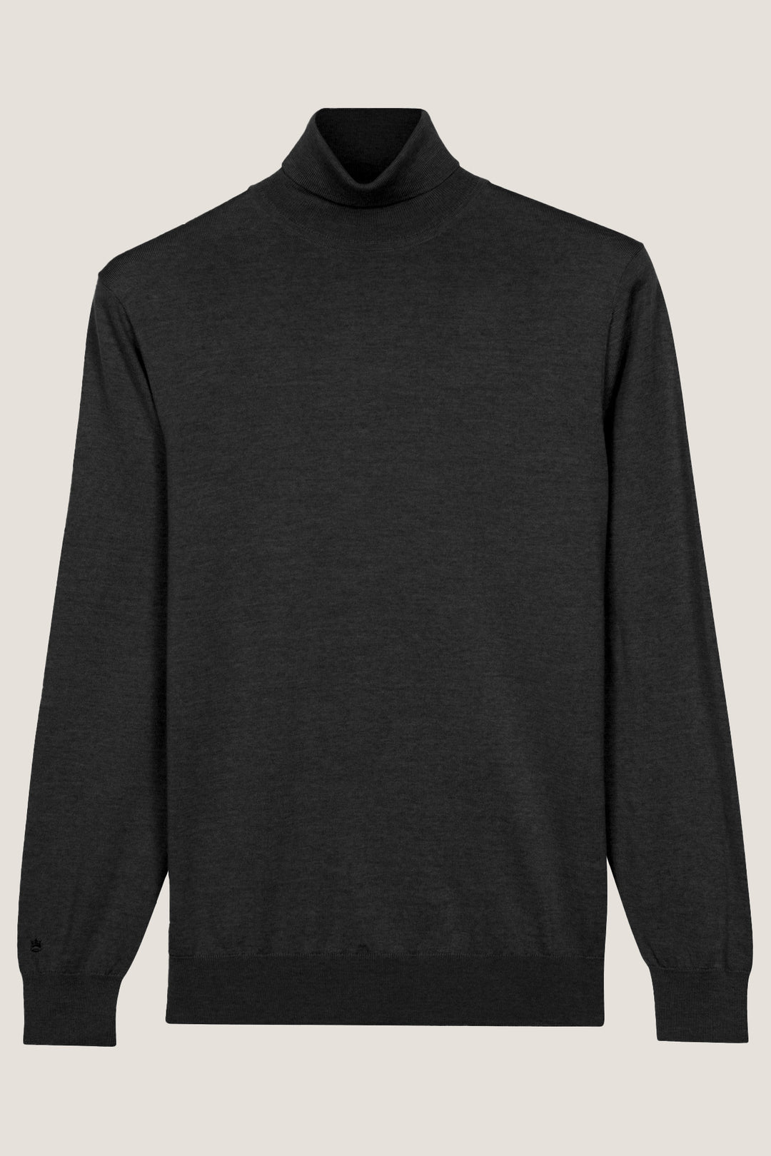 Merino High Neck Pullover - Zwart