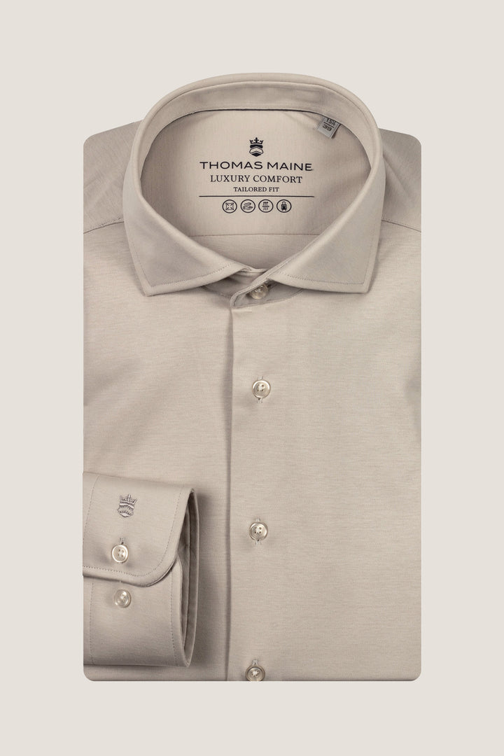 Liquid Cotton Overhemd - Beige