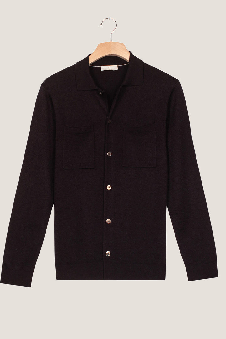 Gebreid Vest met knoopsluiting - Navy