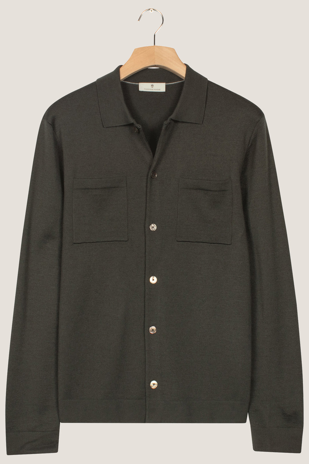 Gebreid Vest met knoopsluiting - Groen