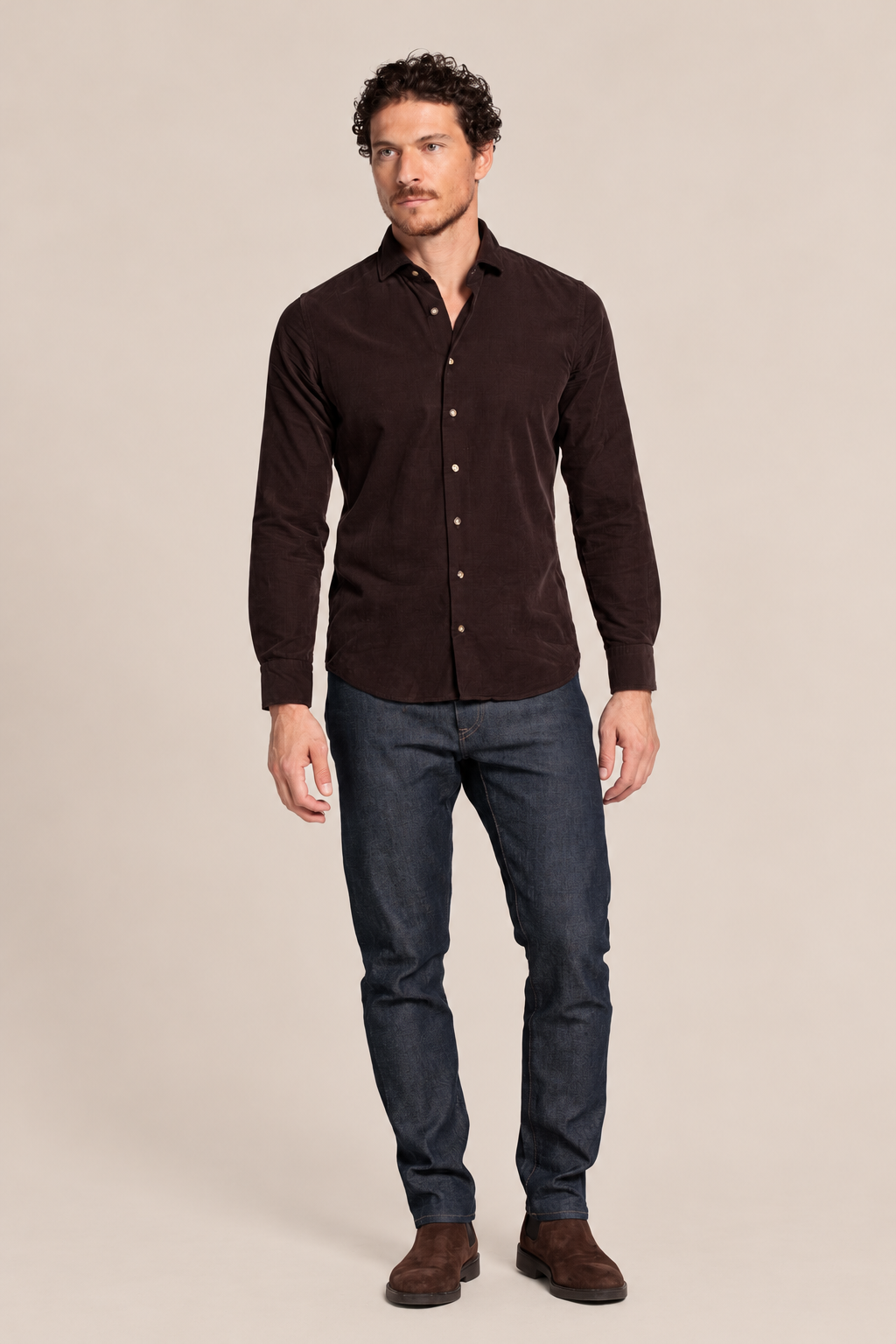 Corduroy Overhemd - Bruin