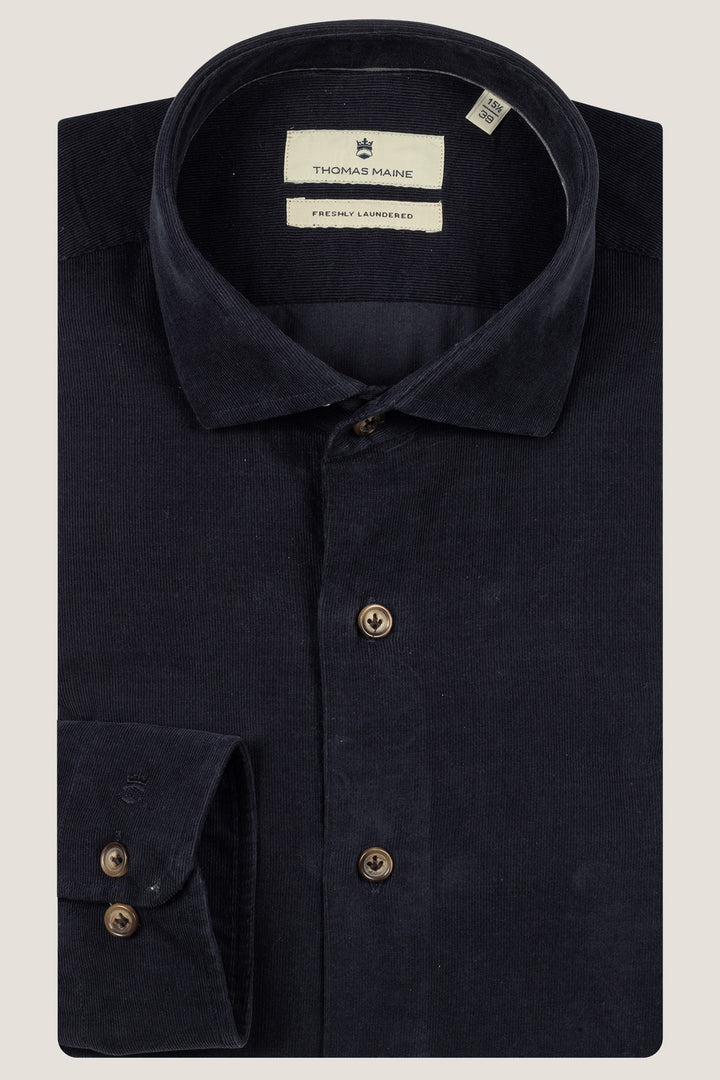 Corduroy Overhemd - Navy
