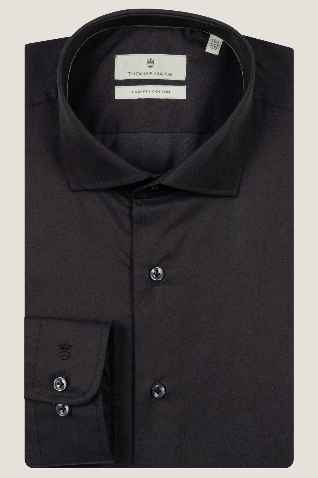 Two-ply Twill Overhemd - Zwart