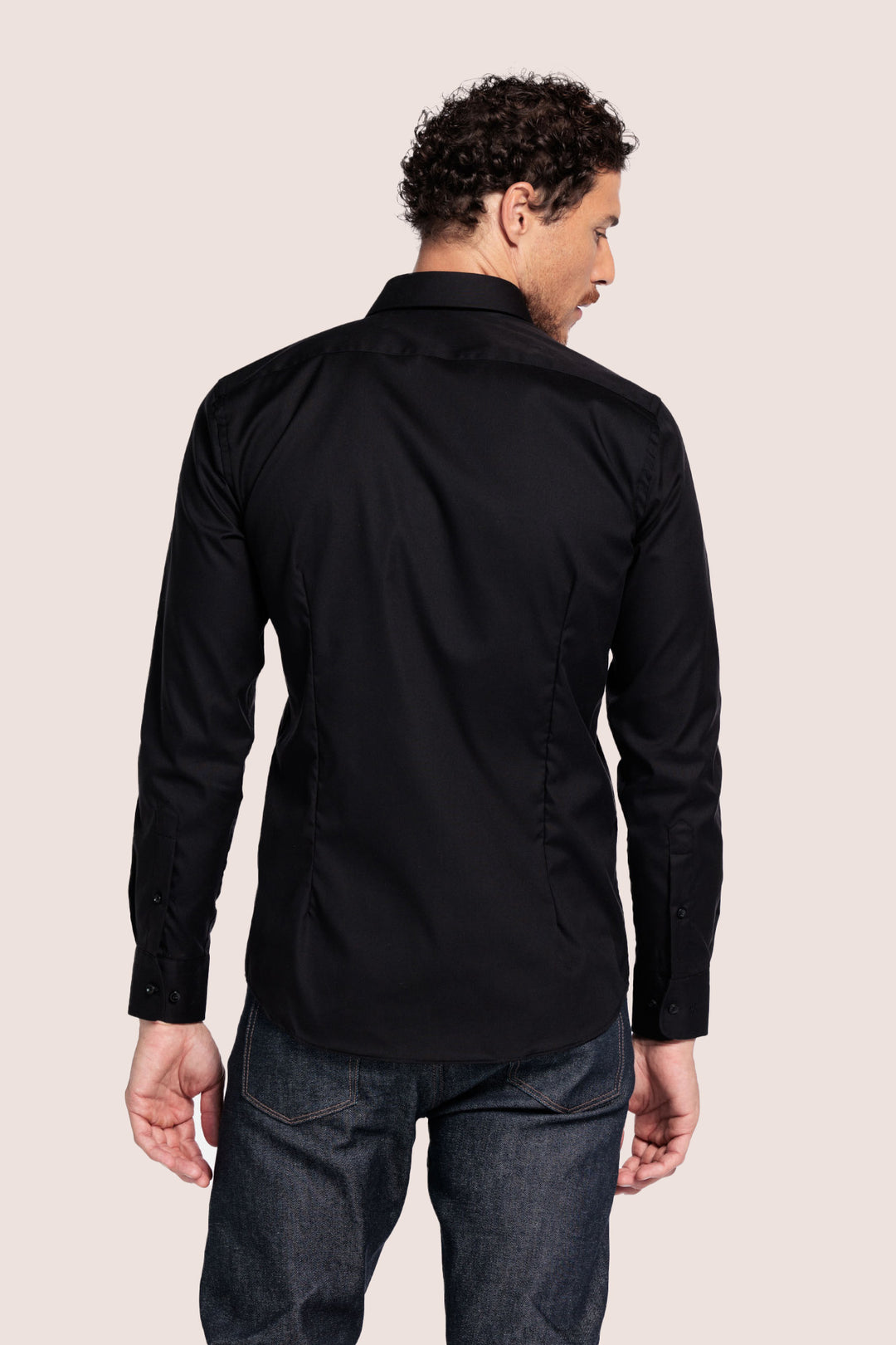 Two-ply Twill Overhemd - Zwart