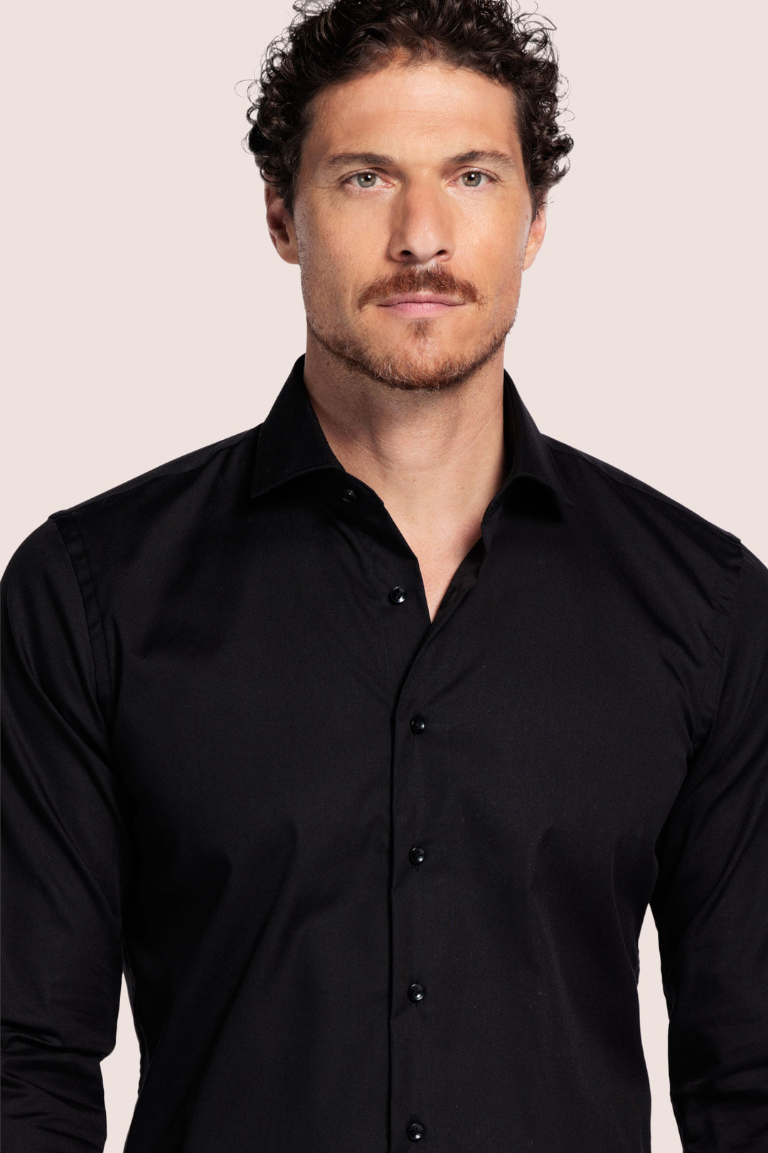 Two-ply Twill Overhemd - Zwart