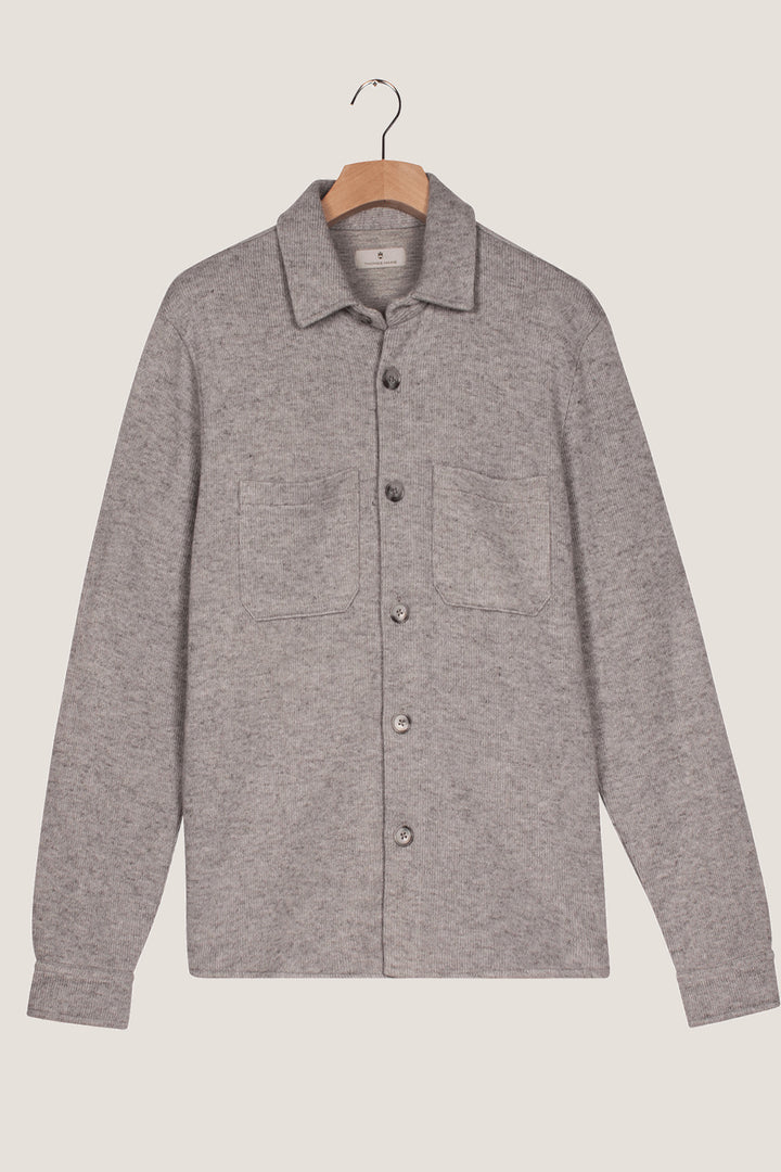 Wolblend Overshirt - Lichtgrijs