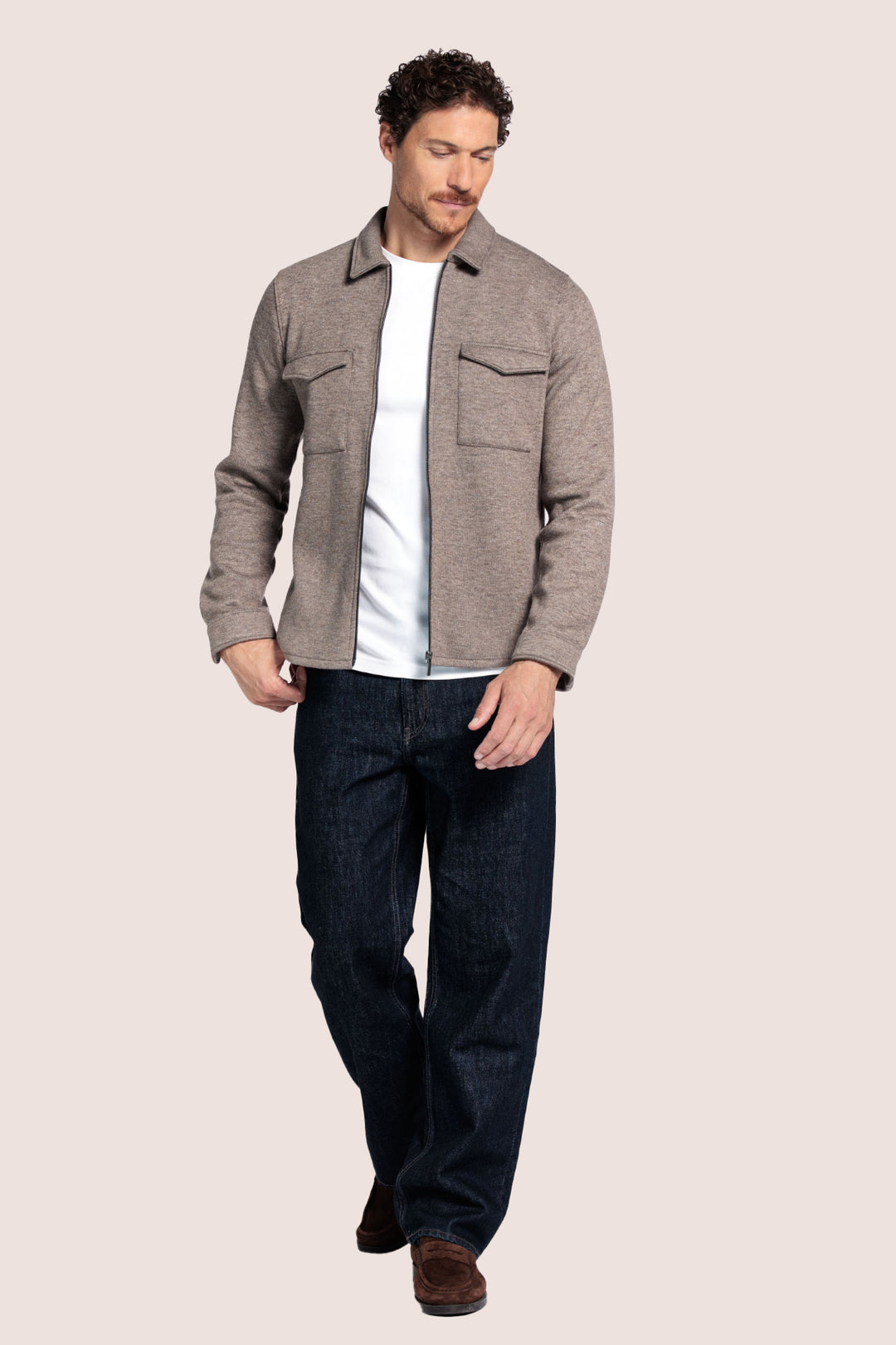 Wolblend Overshirt - Bruin