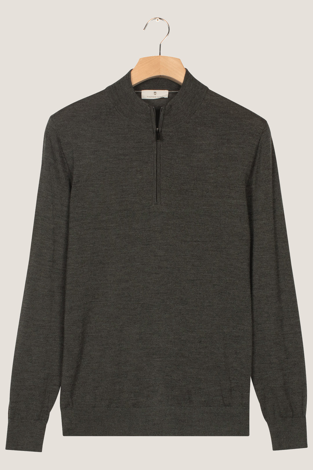 Half-zip Merino Pullover - Groen