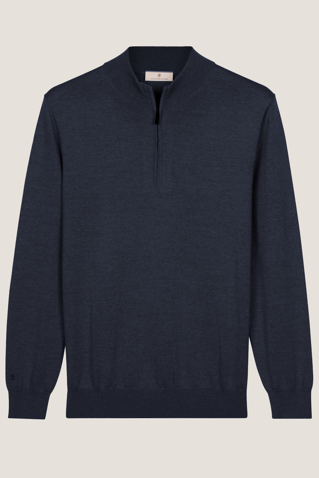 Merino Half Zip Pullover - Navy