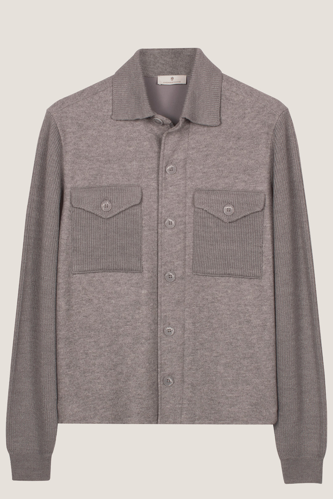 Overshirt met Structuur - Grijs