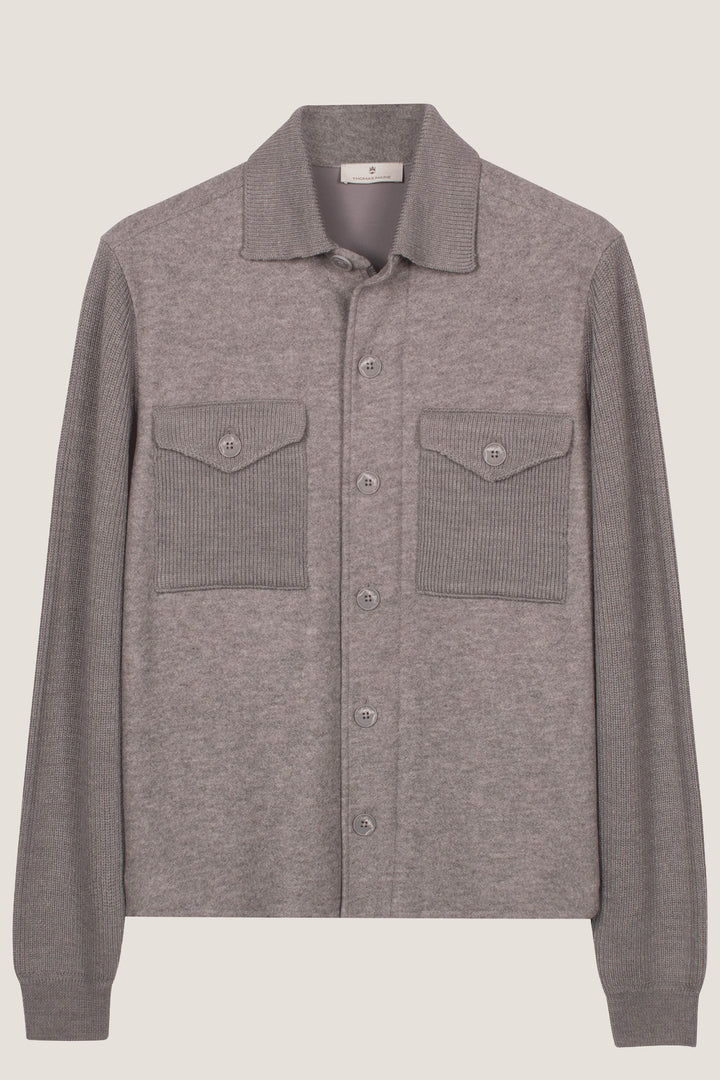 Overshirt met Structuur - Grijs