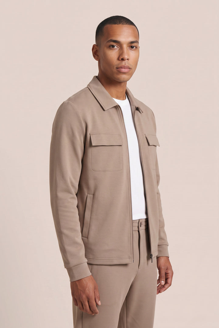 Jersey Sweatvest - Beige