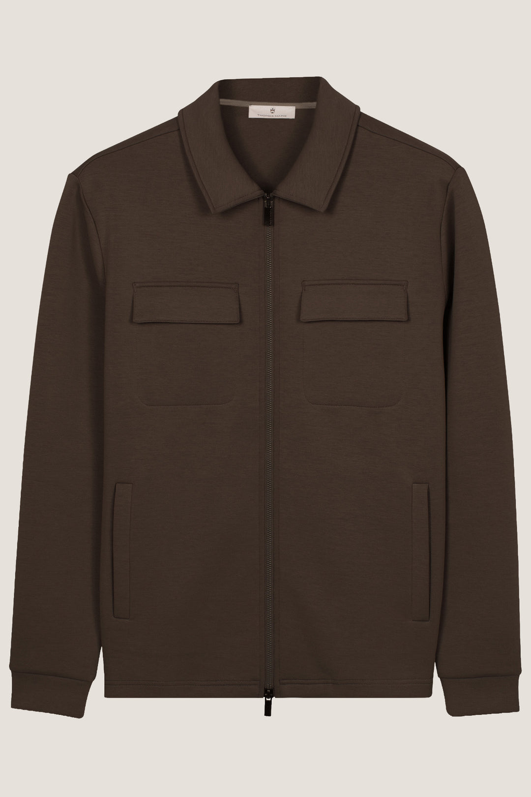 Jersey Sweatvest - Donkerbruin