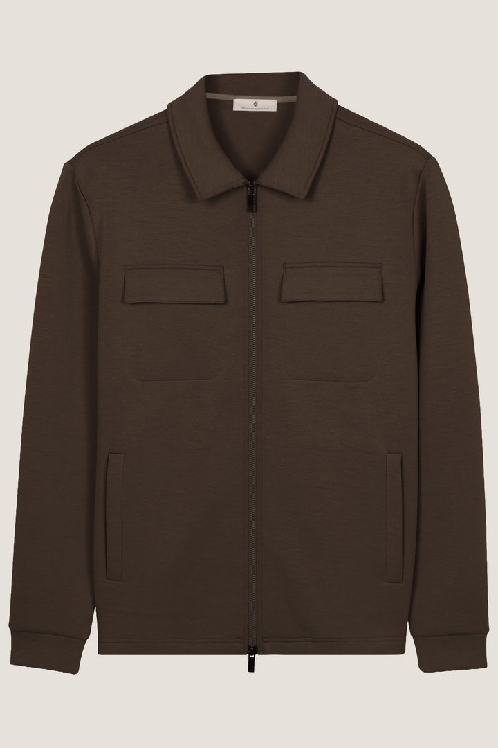 Jersey Sweatvest - Donkerbruin