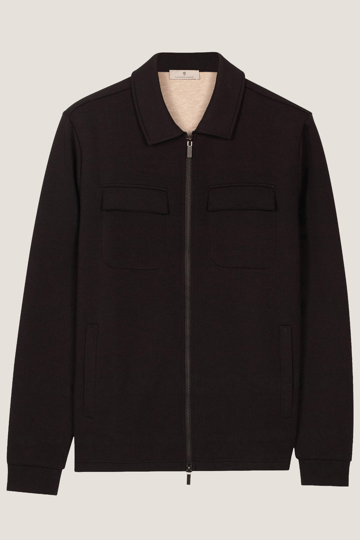 Jersey Sweatvest - Zwart