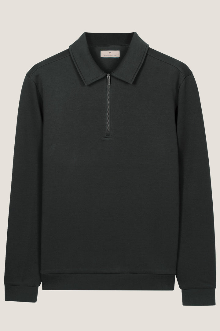 Jersey Polo Sweater - Groen