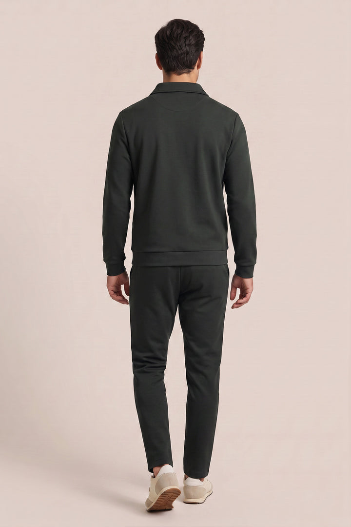 Jersey Polo Sweater - Groen