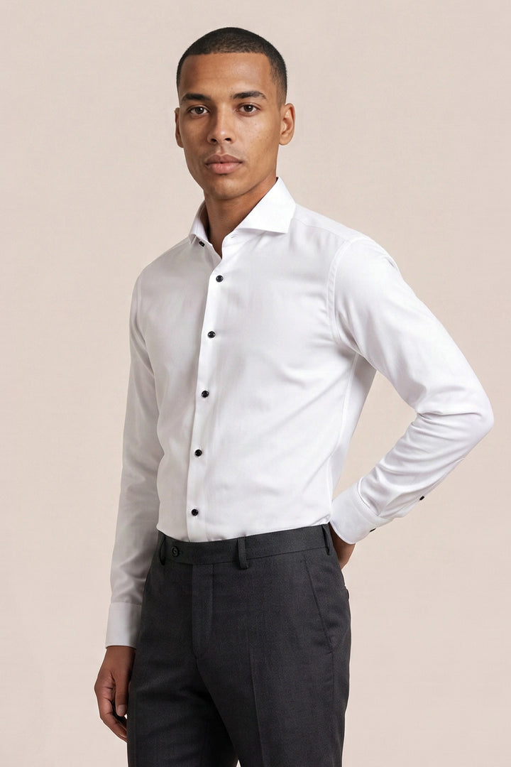 Two-Ply Twill Shirt - White
