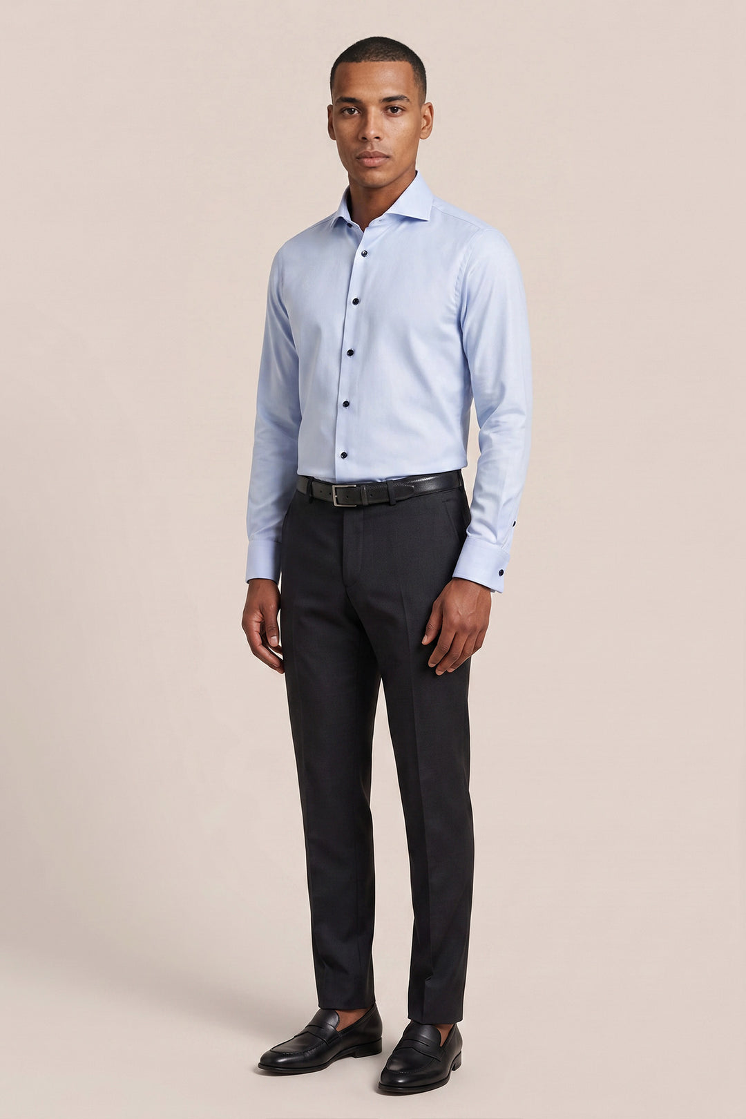 Two-Ply Twill Shirt - Light Blue