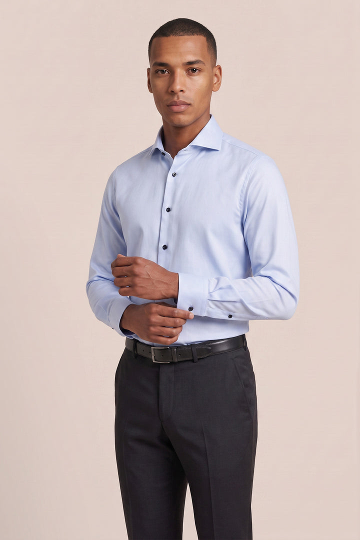 Two-Ply Twill Shirt - Light Blue