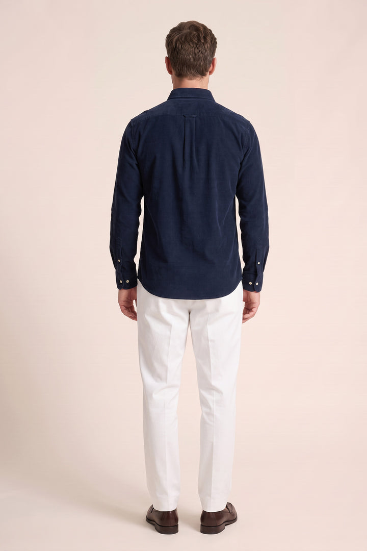 Fine Corduroy Shirt - Navy