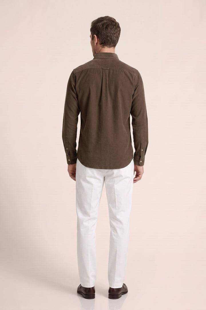 Fine Corduroy Overhemd - Groen