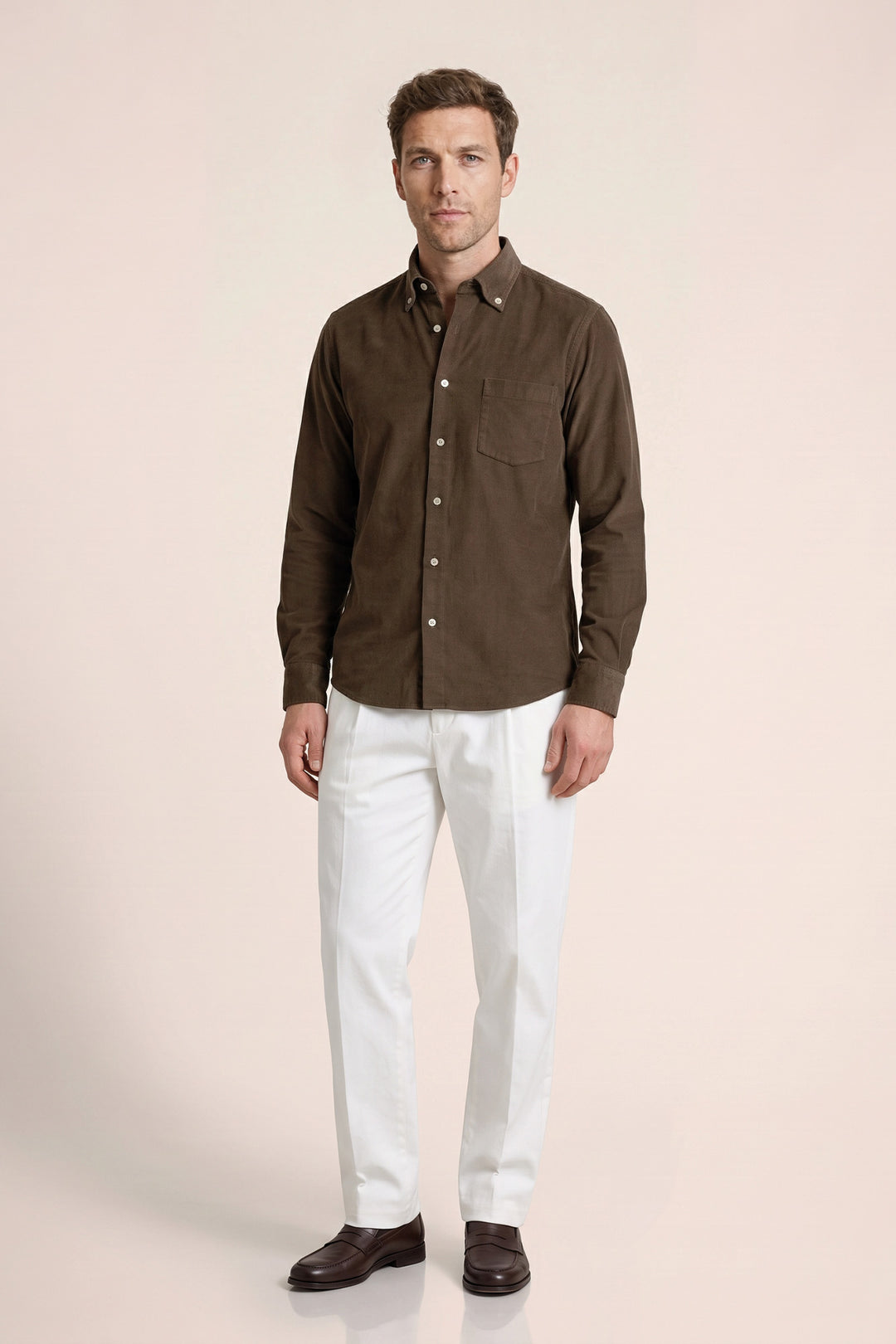 Fine Corduroy Overhemd - Groen