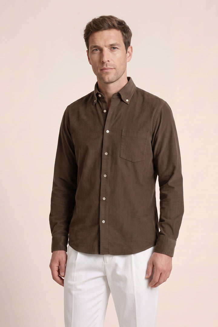 Fine Corduroy Overhemd - Groen