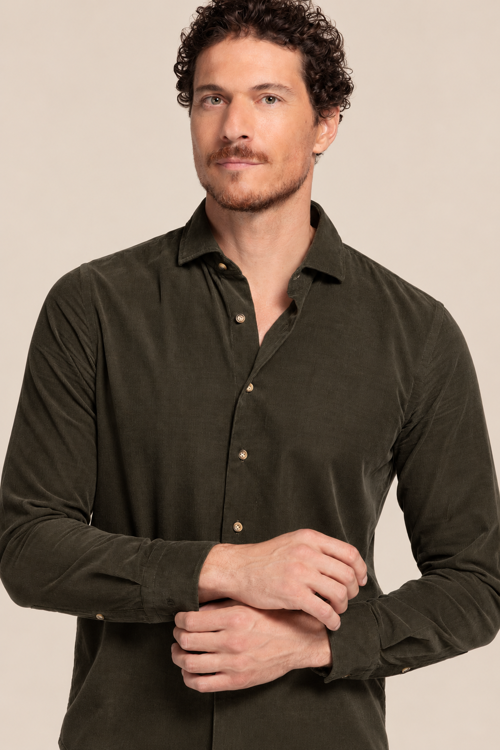 Corduroy Overhemd - Groen