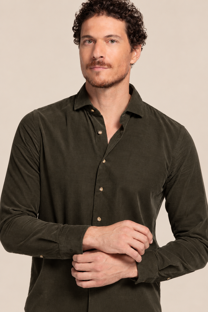 Corduroy Overhemd - Groen