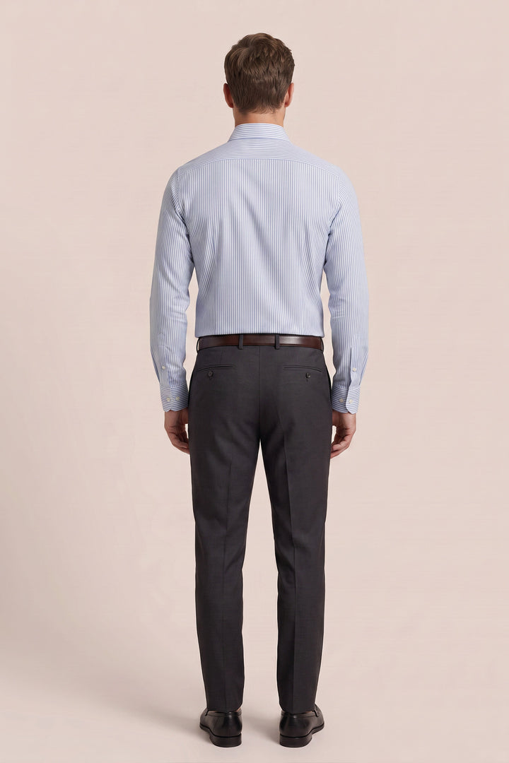 Single Jersey Striped Shirt - Light Blue
