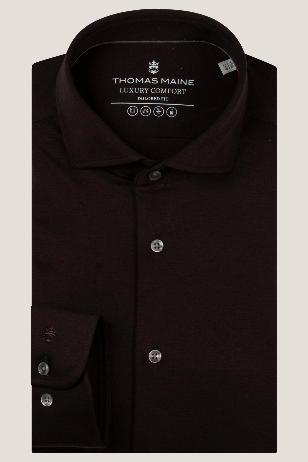 Knitted Liquid Cotton Overhemd - Bruin