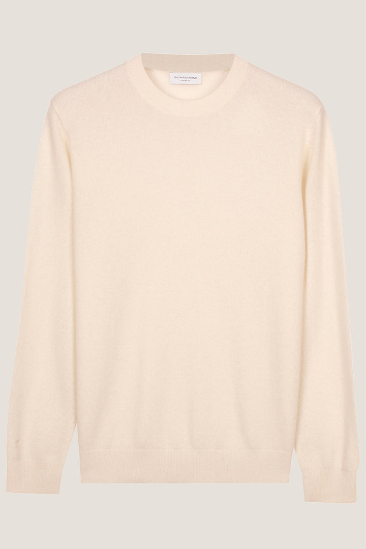 Cashmere Crew Neck Pullover - Off-white