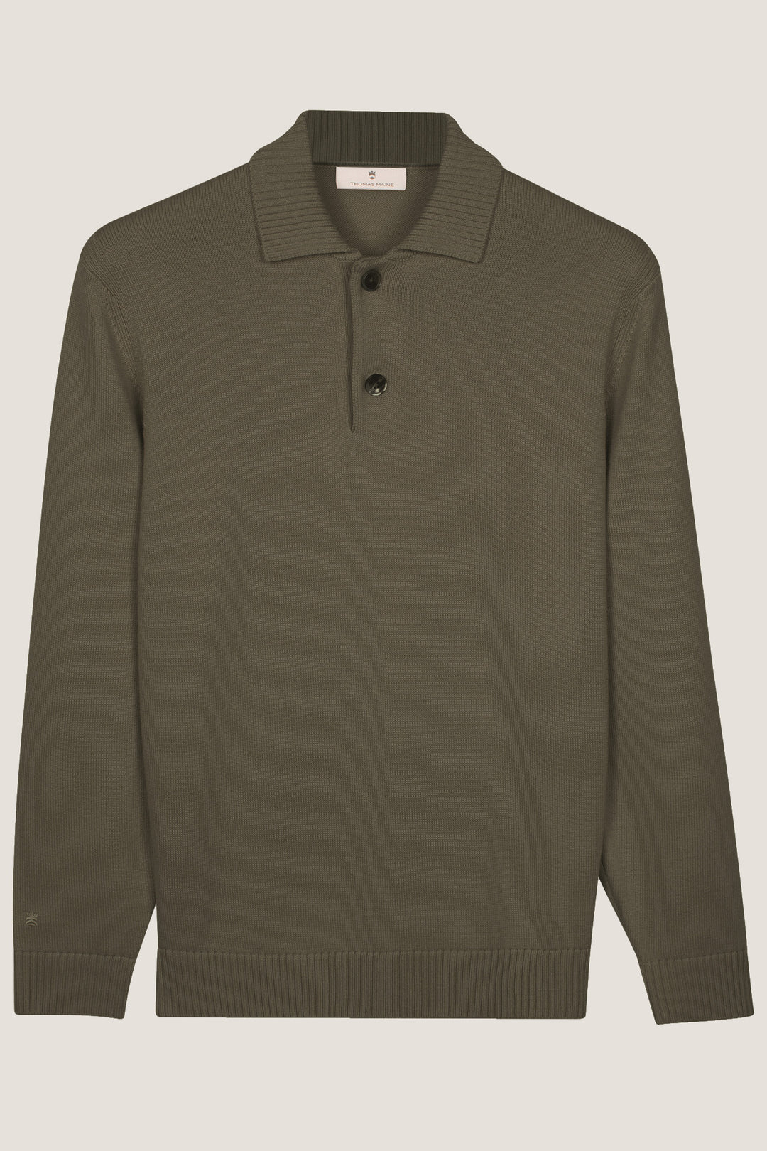 Merino Trui met Polokraag - Groen