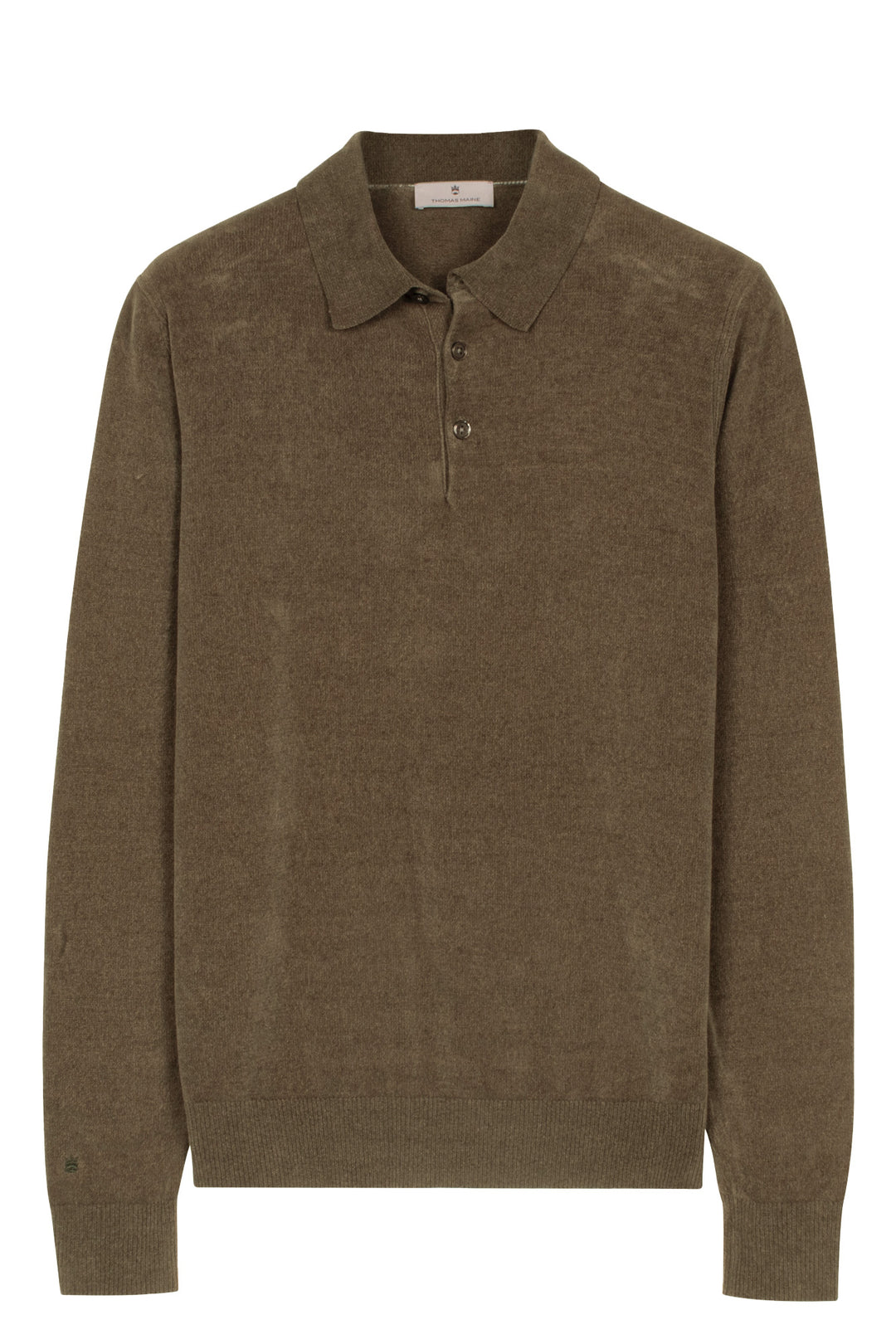 Katoenen Polo Pullover - Groen