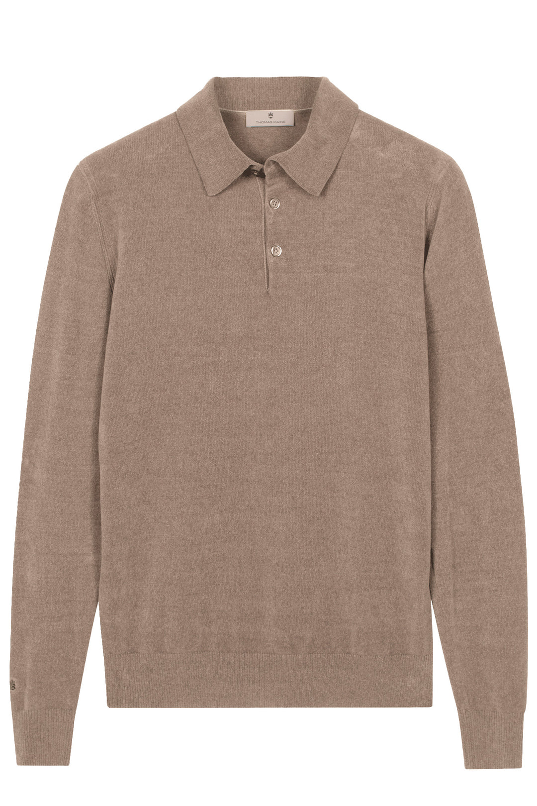 Katoenen Polo Pullover - Beige