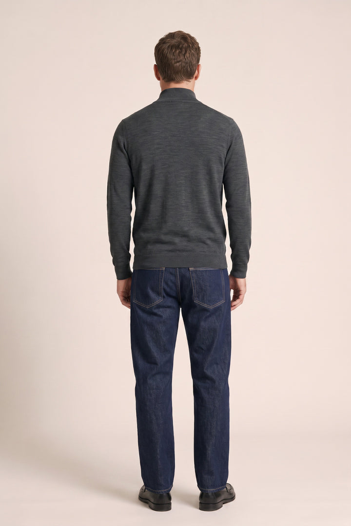 Merino Half Zip Pullover - Groen