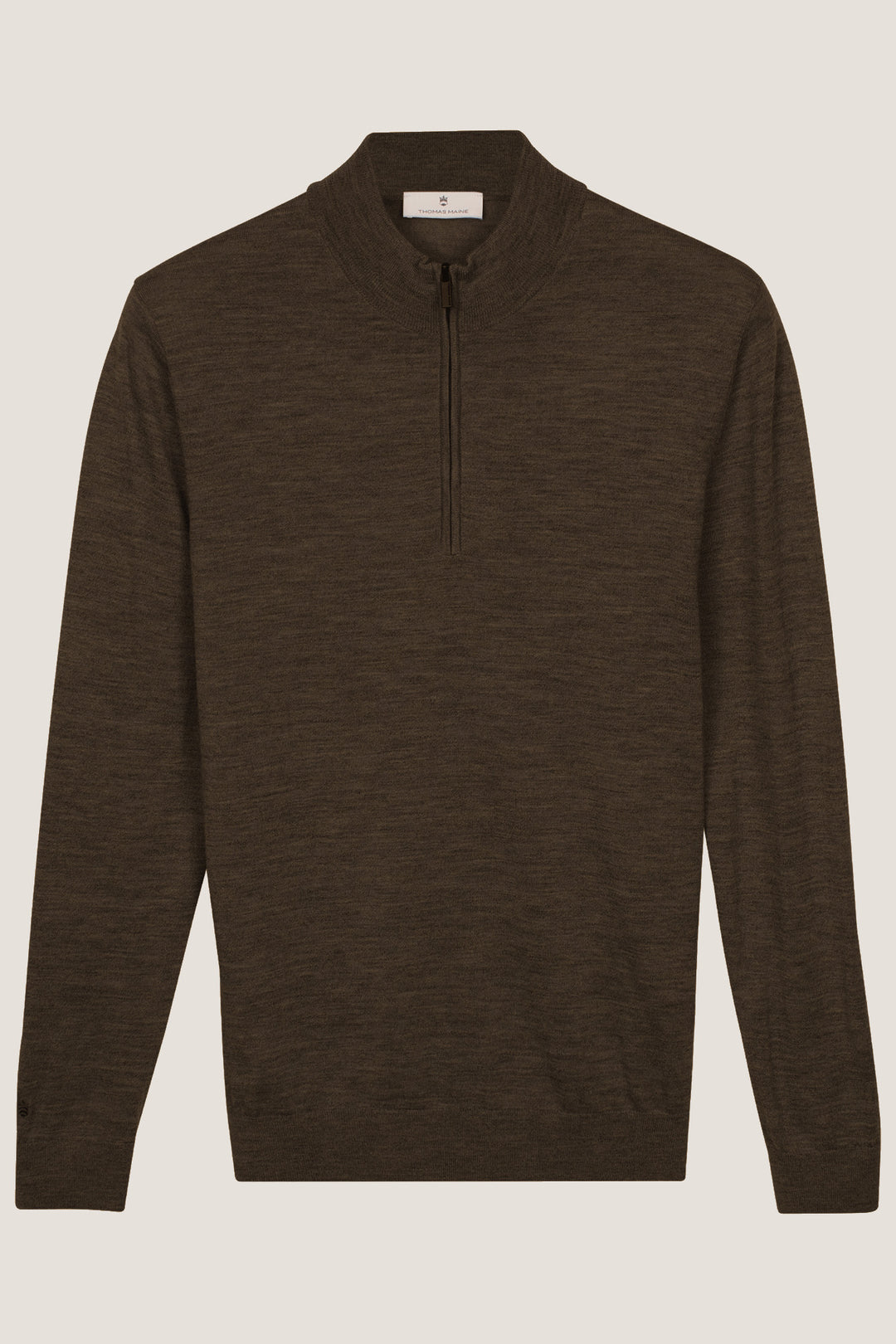 Merino Half Zip Pullover - Bruin