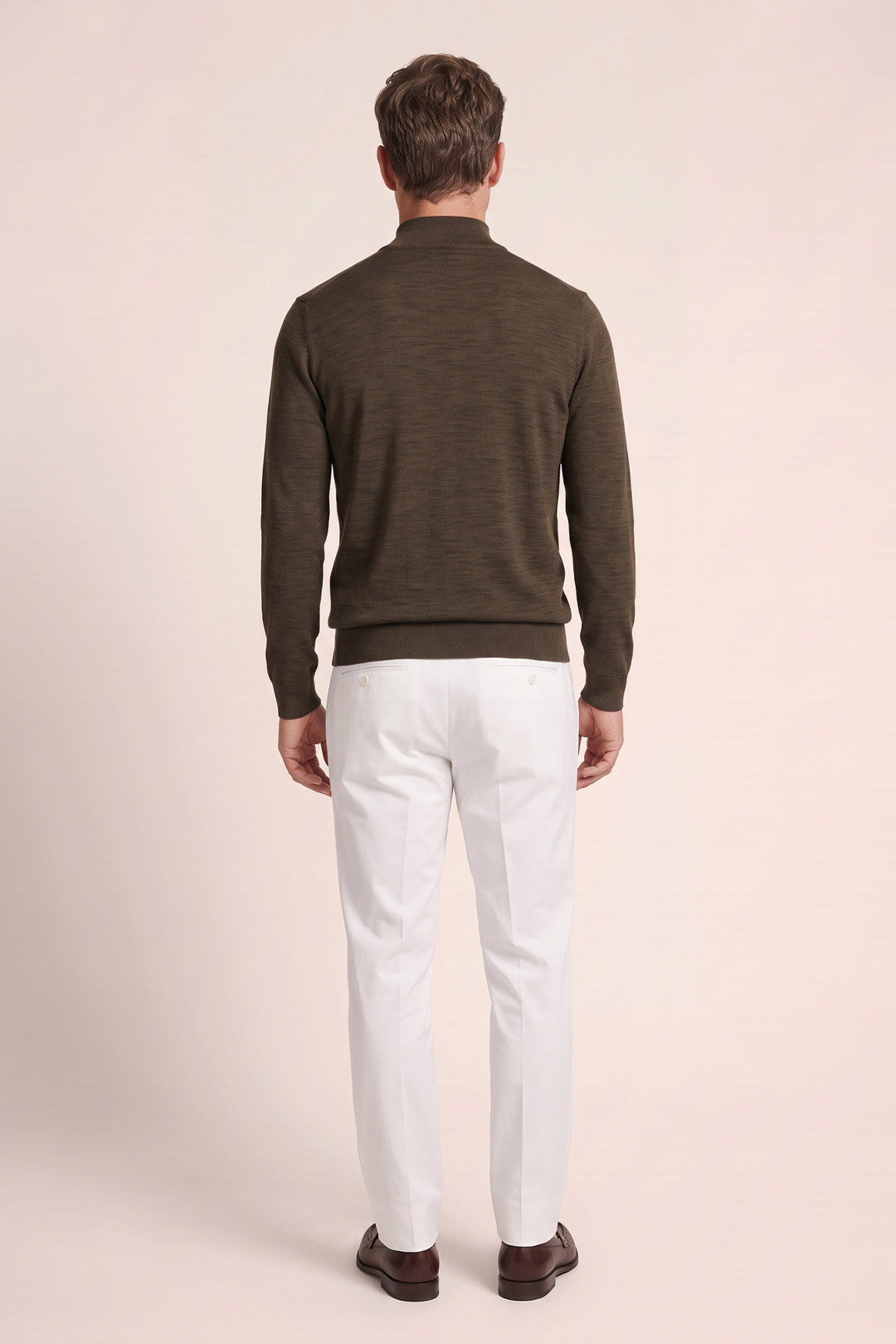 Merino Half Zip Pullover - Bruin