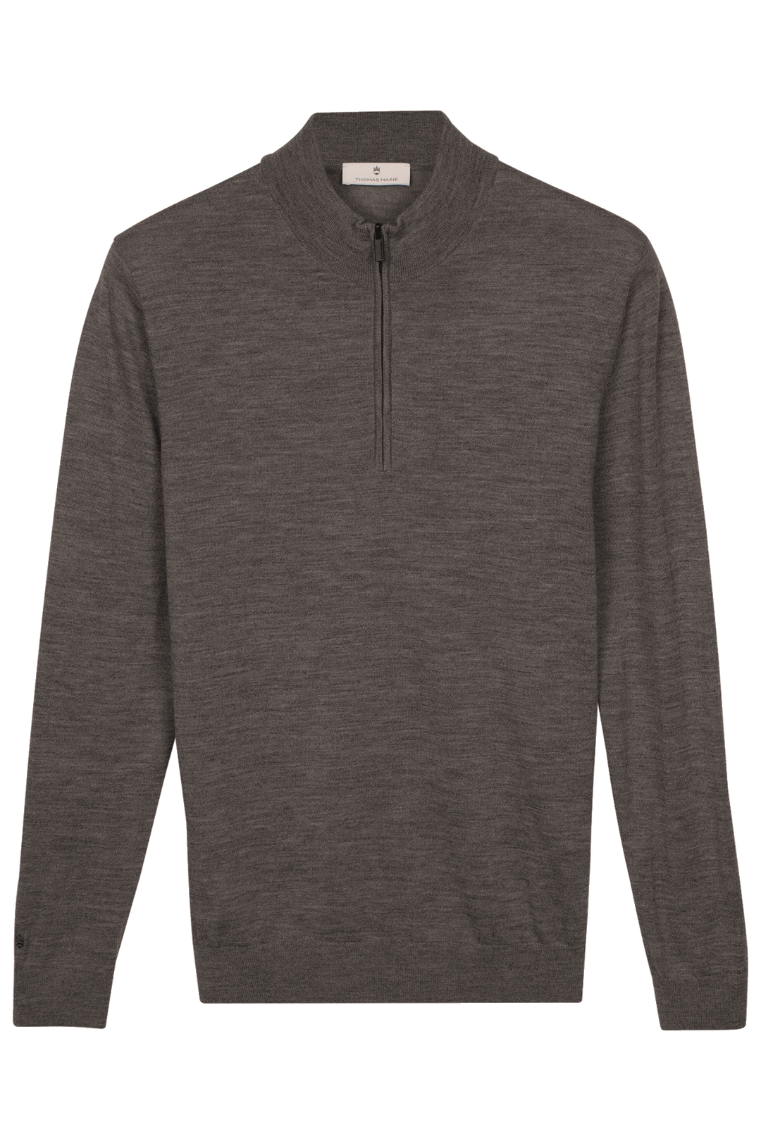 Merino Half Zip Pullover - Donkergrijs