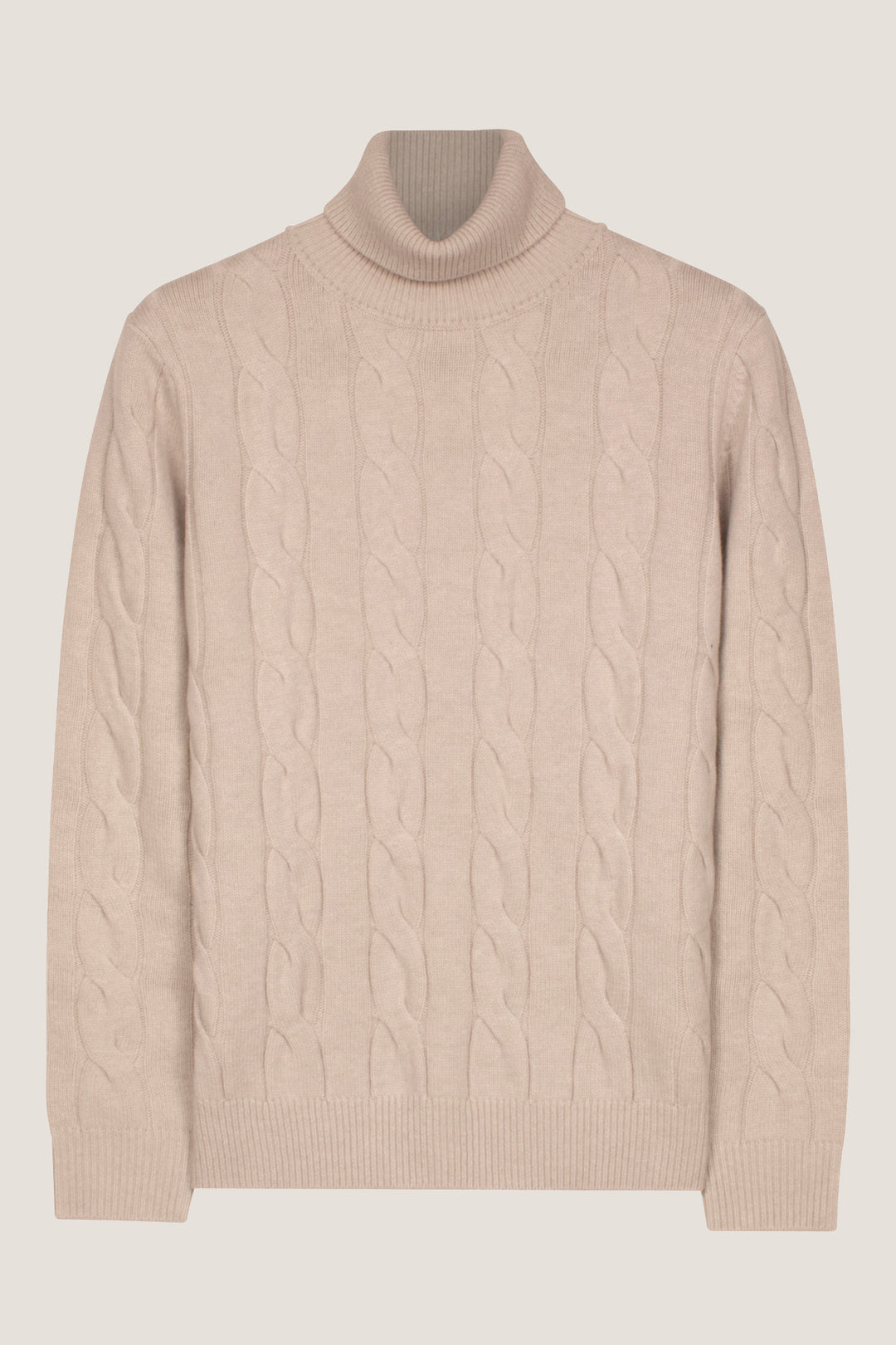 Lamswollen Coltrui met Kabeldesign - Off-white