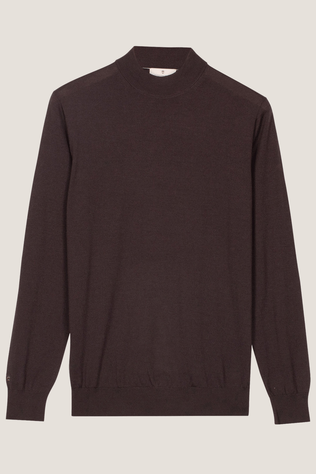 Merino Mock Neck Pullover - Bruin