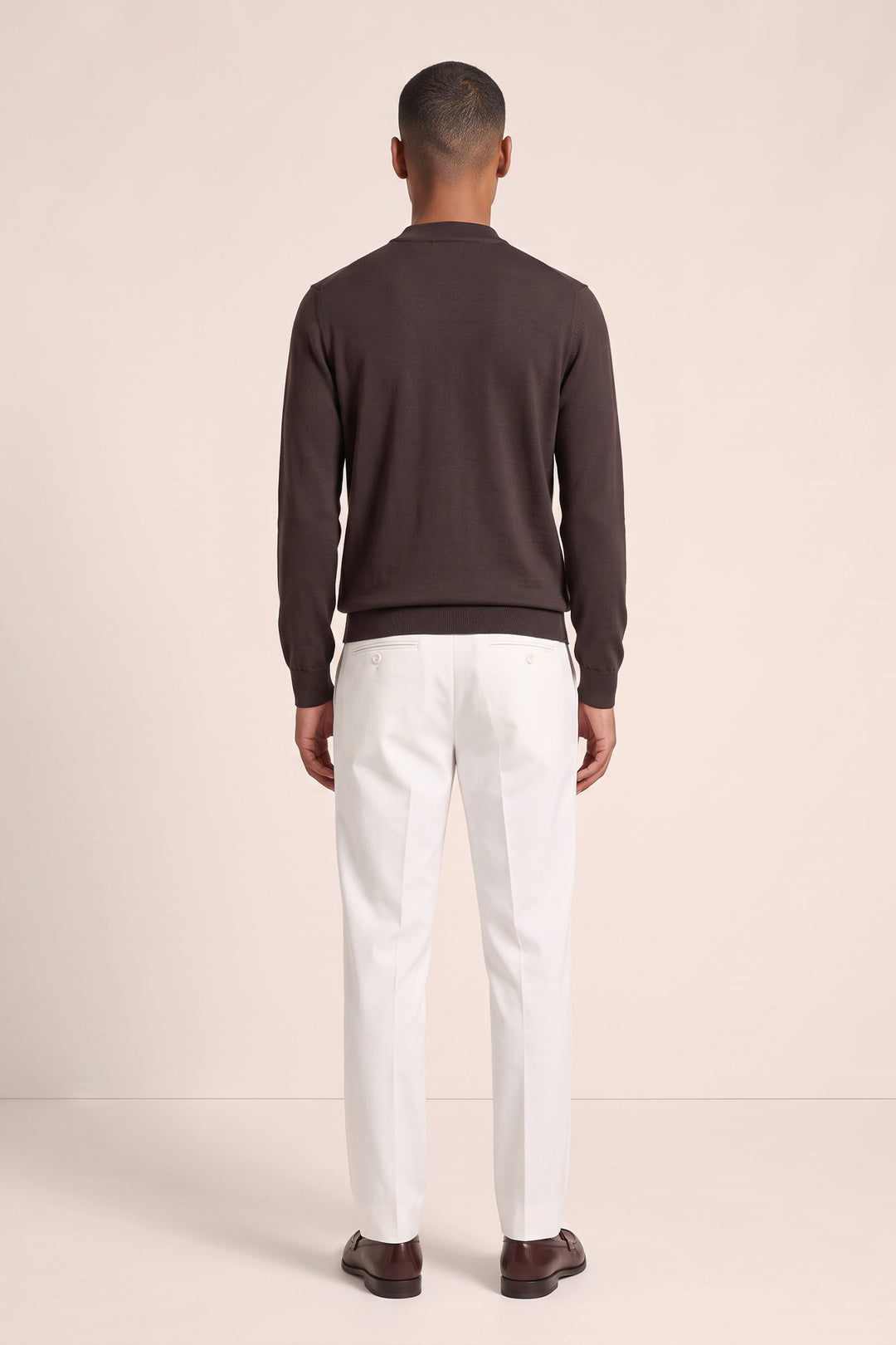 Merino Mock Neck Pullover - Bruin