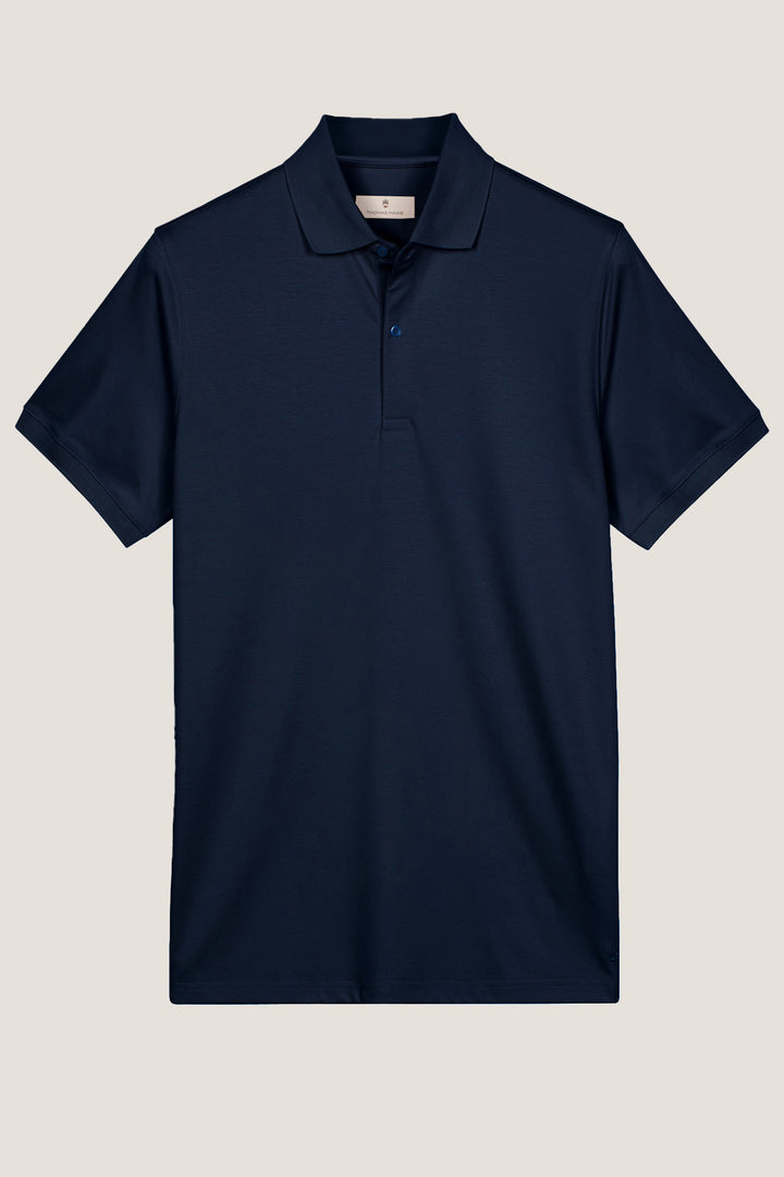 Liquid Cotton Polo - Navy