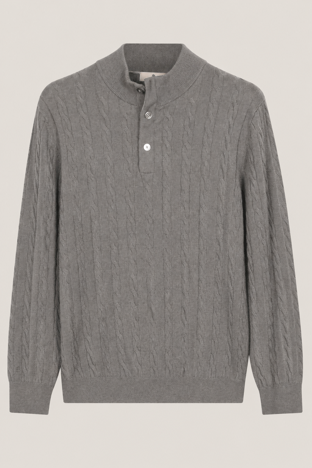 Pullover met Kabelstructuur - Grijs
