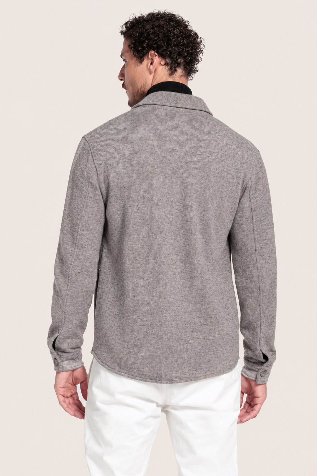 Wolblend Overshirt - Lichtgrijs